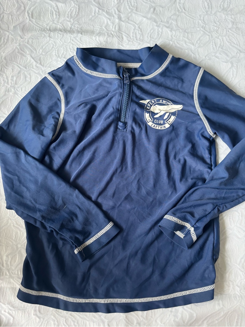 Carter's Navy Blue Long Sleeve Rashguard with White Trim